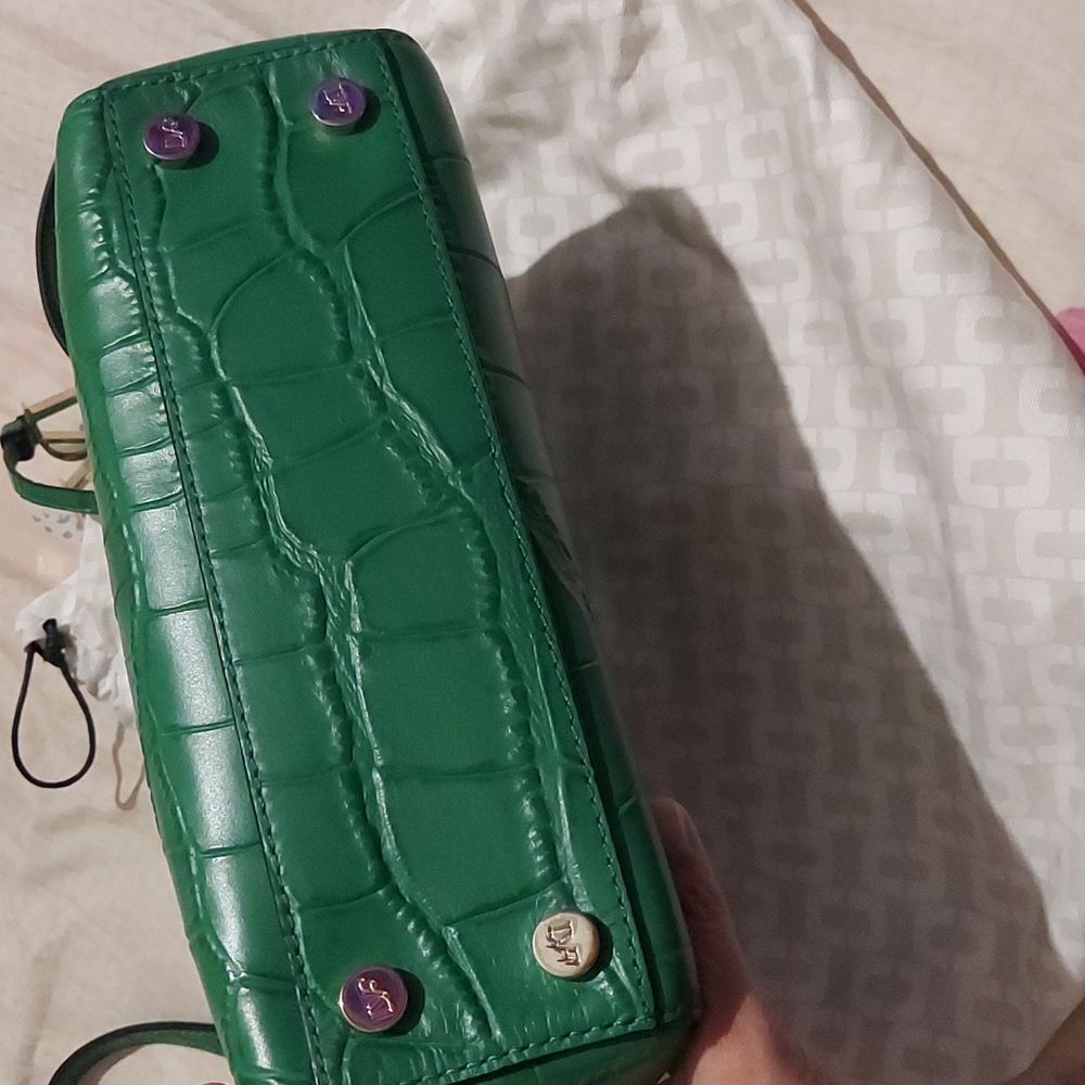 Diane Von Furstenberg Mini Viviana Emerald Embossed Croco Luxury Designe… - Picture 4 of 11